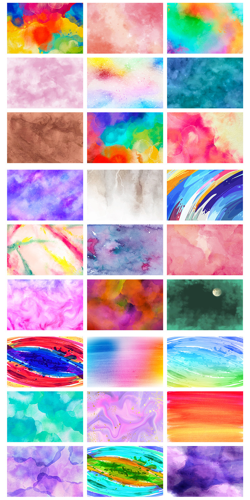 Pacchetto Sfondo Acquerello, Pacchetto Sfondo Texture Acquerello. - Caratteristiche Immagine 1