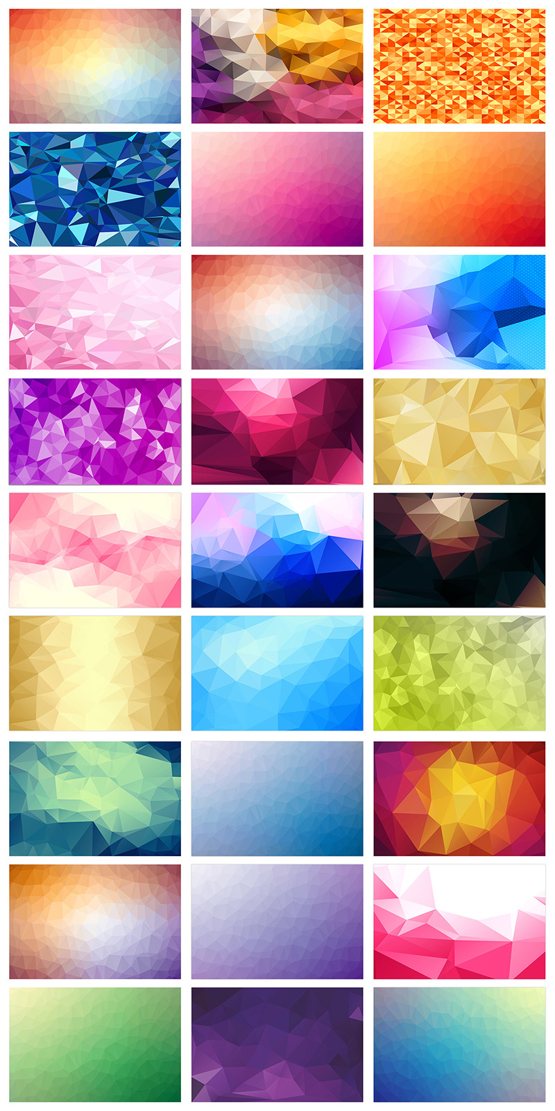 Pacchetto di sfondo astratto basso poli Pacchetto mega poligonale - Caratteristiche Immagine 2