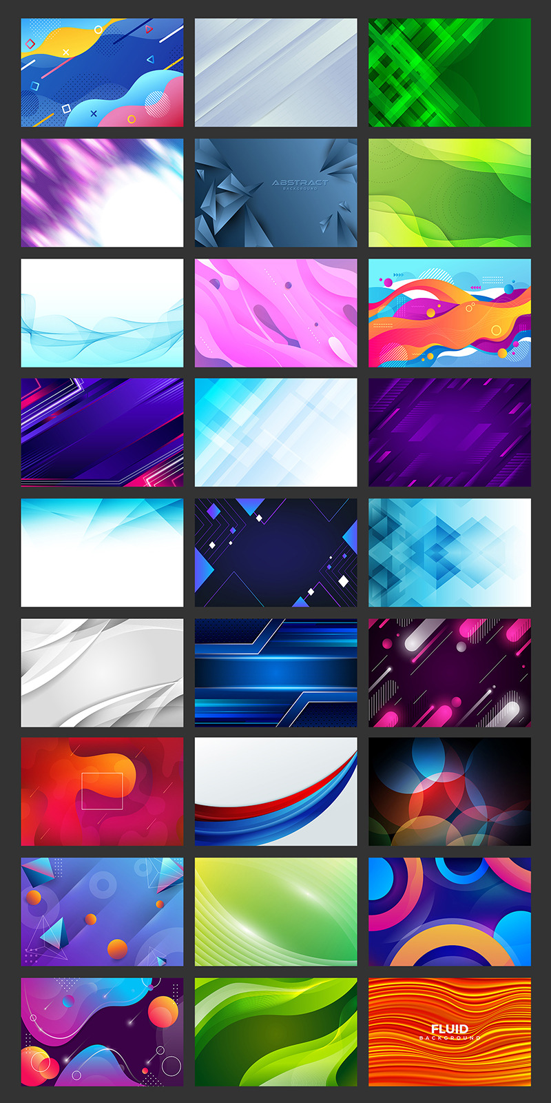 Pacchetto di sfondi astratti, raccolta di sfondi astratti, sfondo Web, sfondo banner. - Caratteristiche Immagine 4