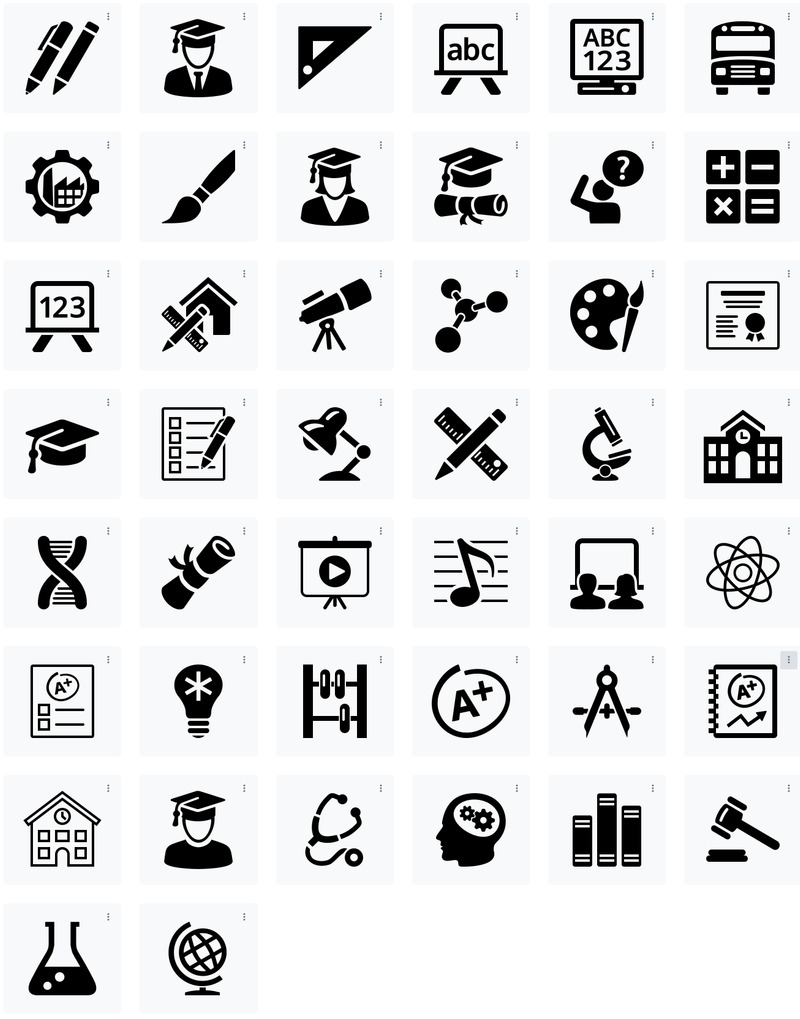 School Educational Learning Icons - Features Image 1