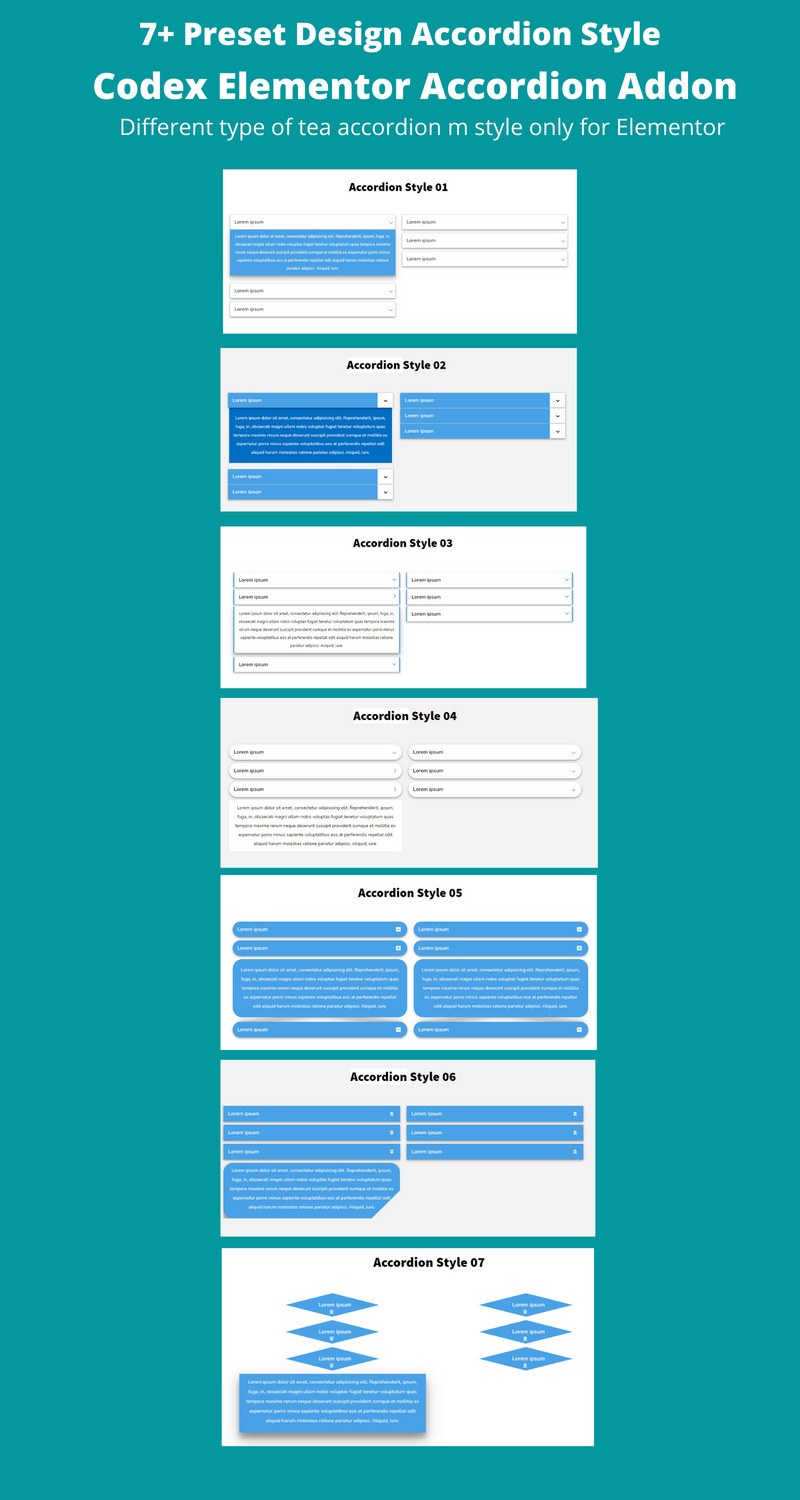 Codex Elementor Accordion Addon WordPress Plugin - Features Image 1