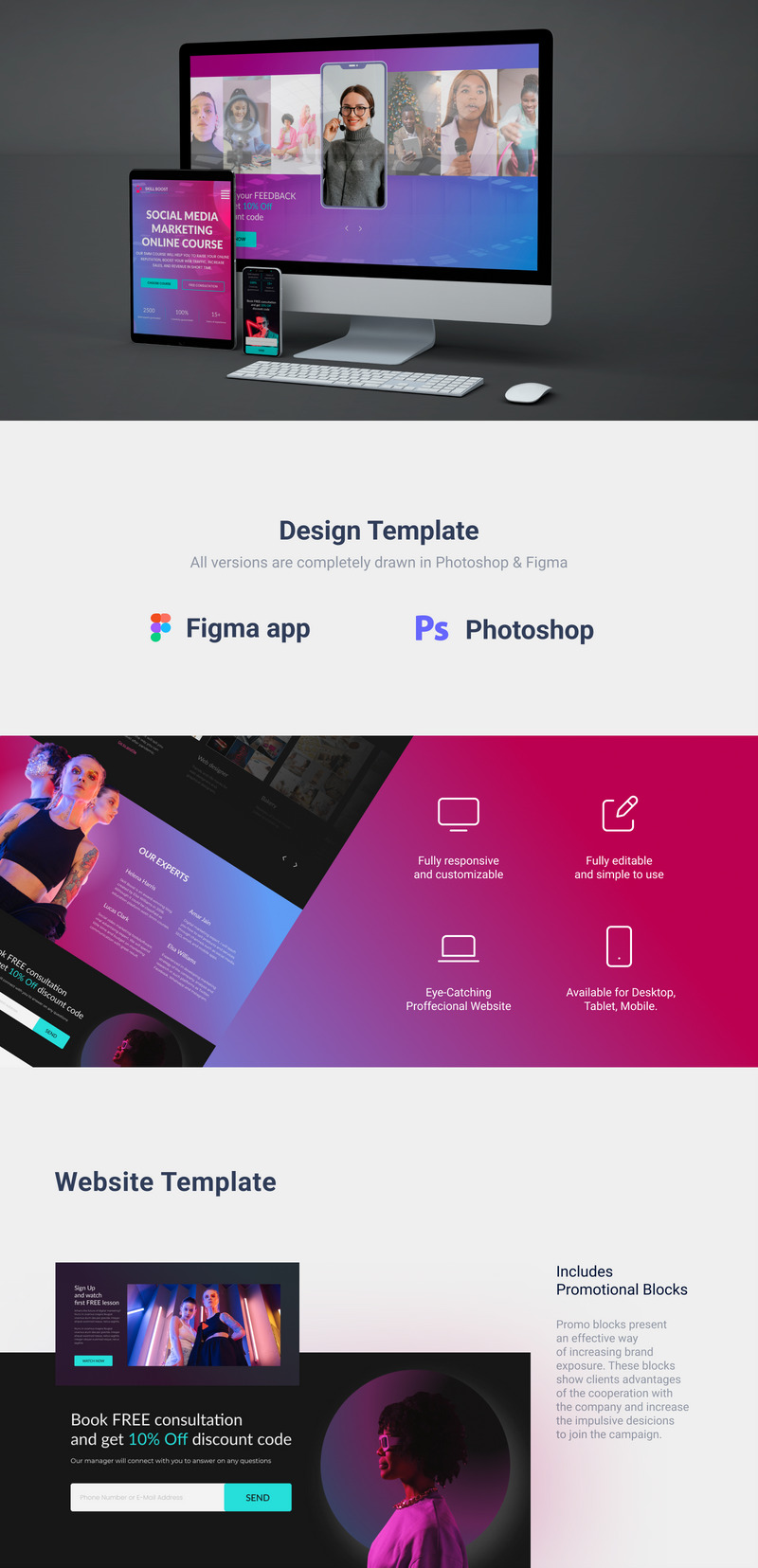 Skill Boost – Social Media Marketing and Career Online Education UI/UX ...