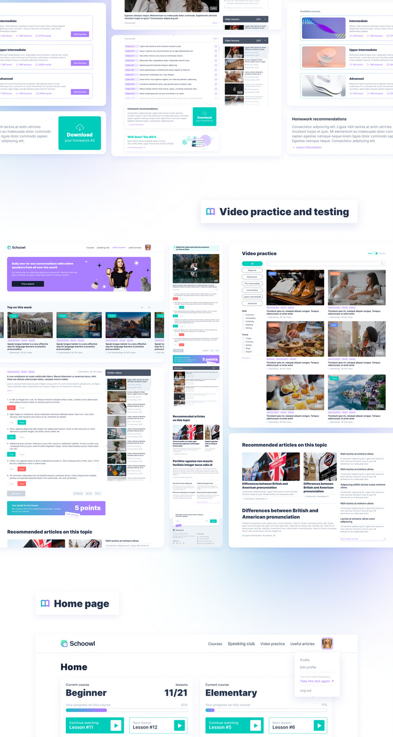 Schoowl - Plantilla de interfaz de usuario del sitio web de cursos de aprendizaje electrónico - Características Imagen 3