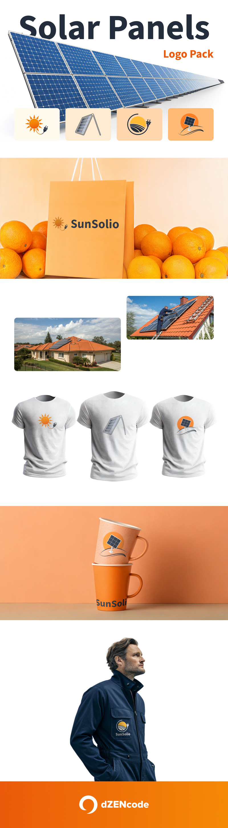 SunSolio — Набор логотипов для шаблона пользовательского интерфейса солнечных панелей - Features Image 1