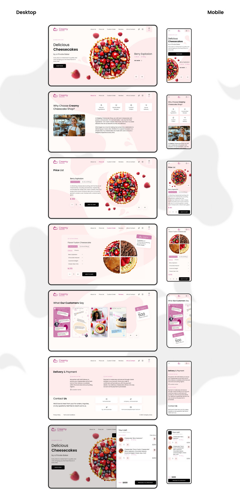 Creamy Cheesecake Shop — Landingspagina-sjabloon - Features Image 4