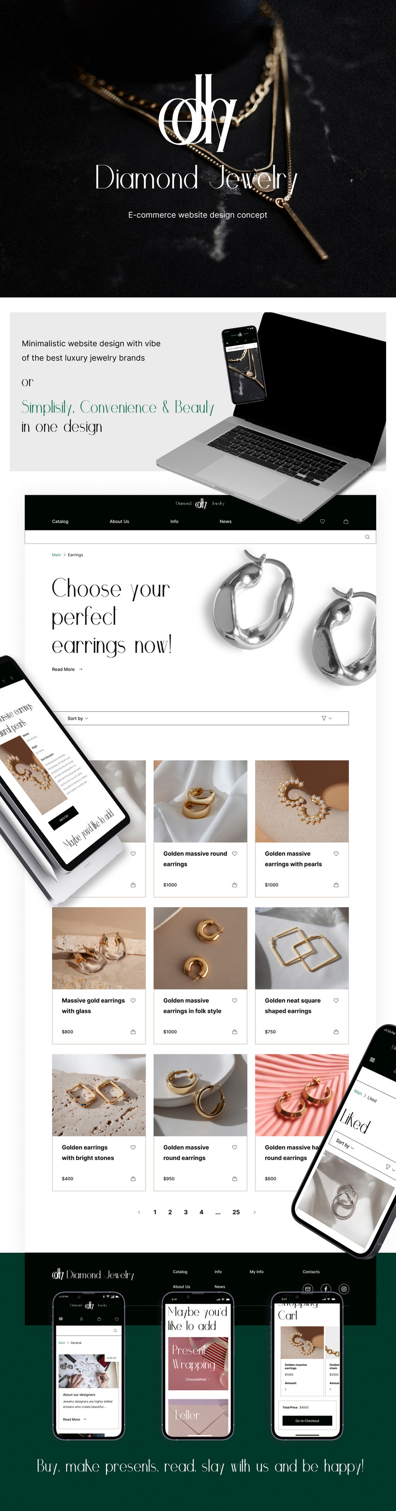 Diamond Jewelry — e-handelswebbplats för smyckesmärken - Features Image 1