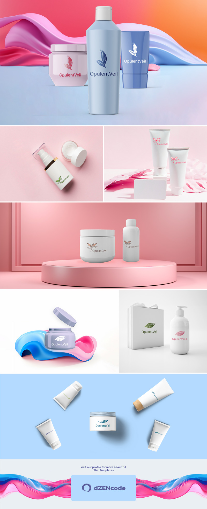 Šablona loga minimalistické kosmetiky OpulentVeil - Features Image 1