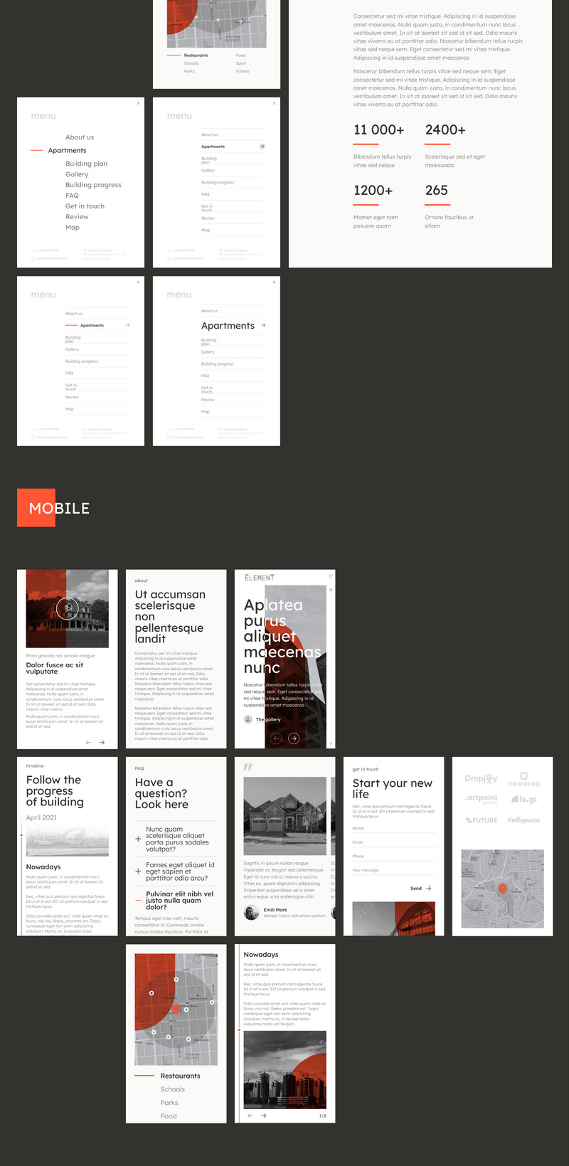 Element - Plantilla de interfaz de usuario de página de destino monocromática multipropósito de bienes raíces - Características Imagen 7