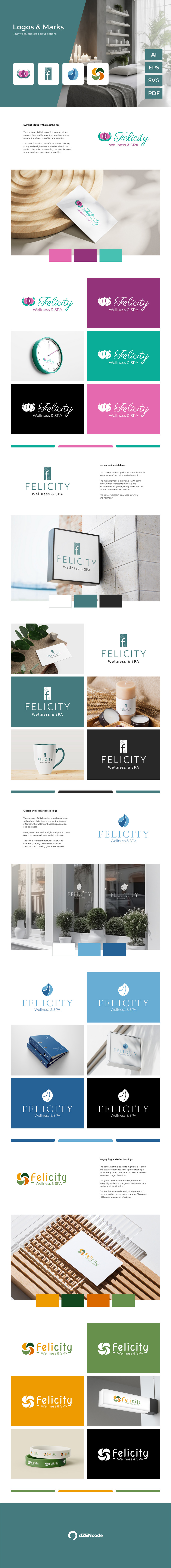 Felicity — Wellness és SPA Elegáns és stílusos logócsomag - Features Image 1