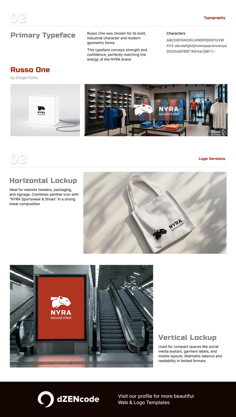 NYRA Sportkläder och skor – Mall för Sportstyle-logotyppaket - Features Image 2