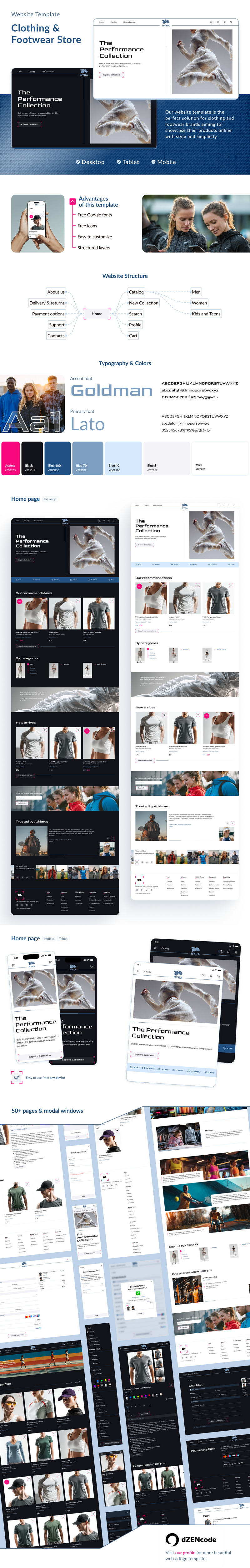 NYRA - Online winkel voor kleding en schoenen UI-sjabloon - Features Image 1