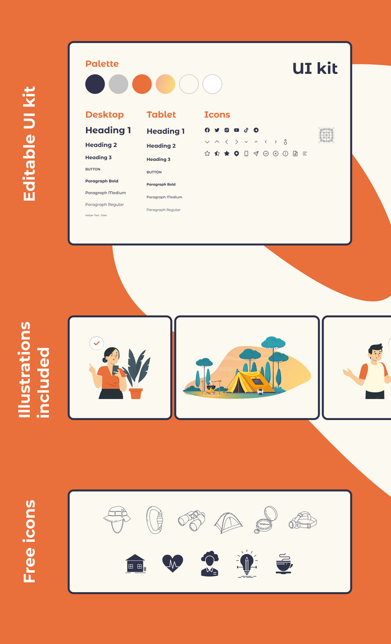 Mavka Camp - Modèle de page d'atterrissage minimal et brillant - Caractéristiques de l’image 2