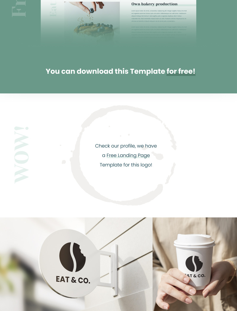 EAT & CO. – Darmowy szablon logo minimalnej kawiarni - Obraz funkcji 2