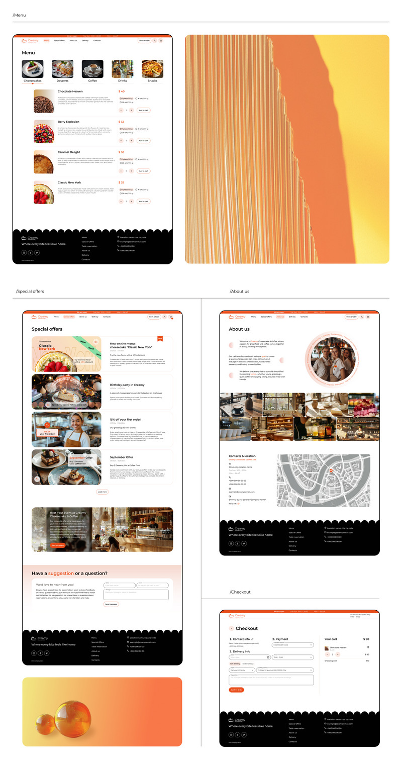 Creamy Cheesecake
& Coffee Website Template - Features Image 4