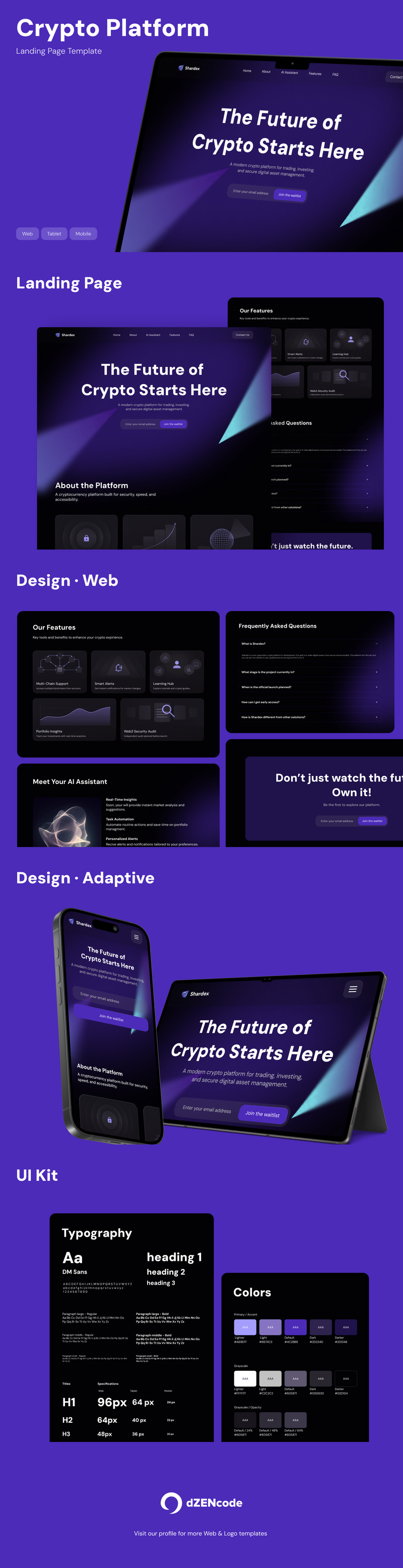 Shardex - Crypto Platform Landing Page Template - Features Image 1
