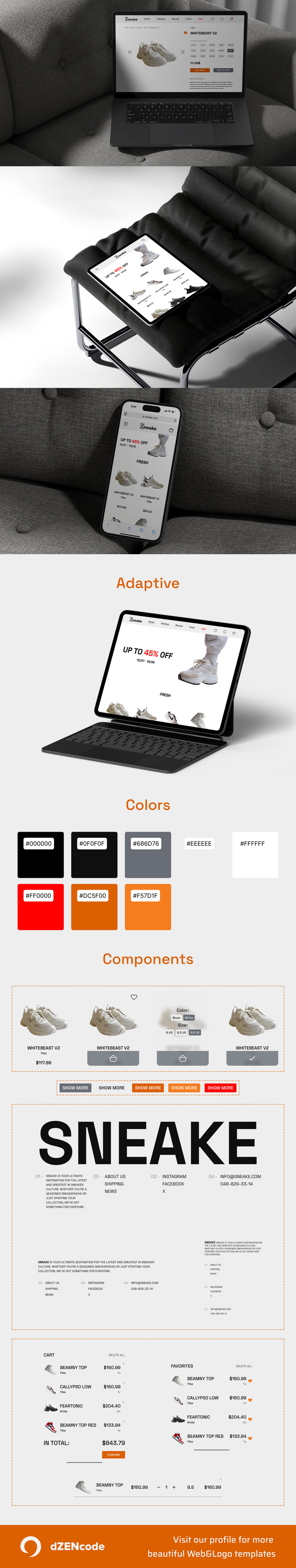 Sneake - Sneakers Store Webbplats UI Mall - Features Image 1