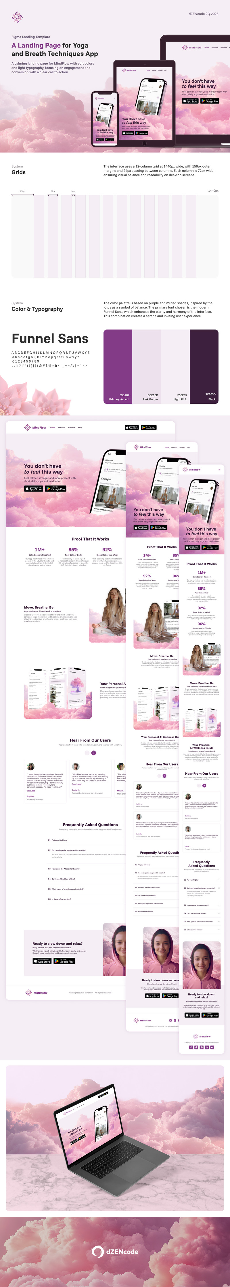 MindFlow – Yoga- en ademhalingstechnieken Schone en minimalistische responsieve landingssjabloon - Features Image 1