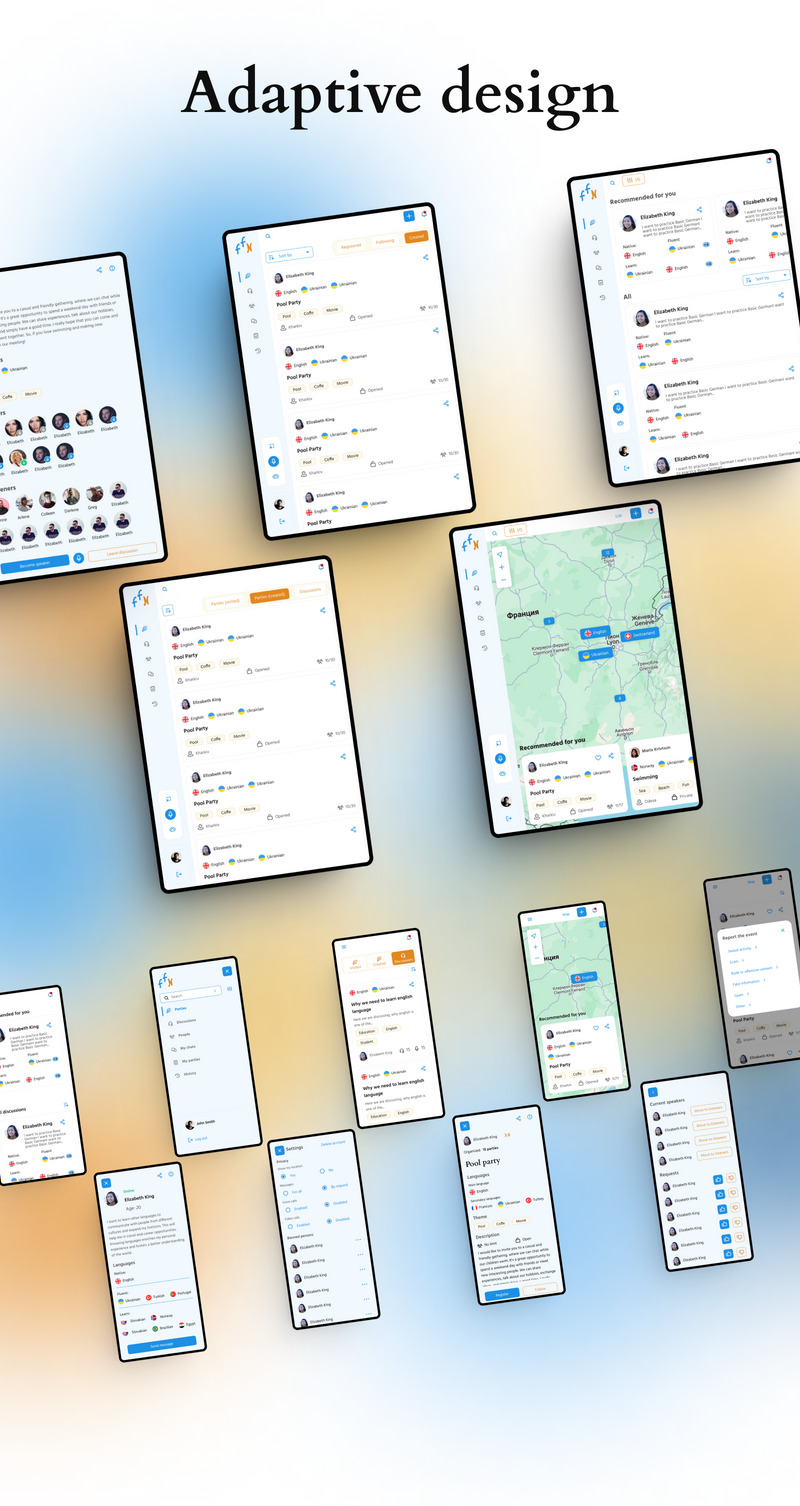 Fluent Friend Network — Language exchange Web application with clean design - Features Image 2
