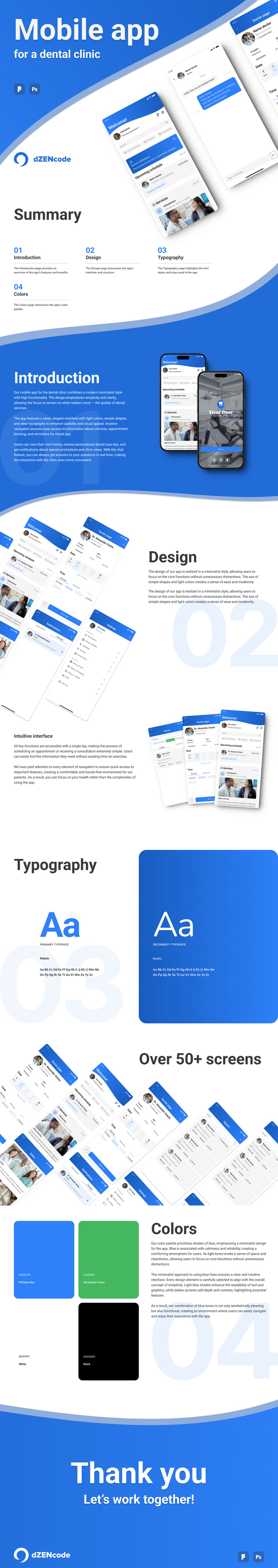 Vivid dent — Modelo de interface de usuário de design de aplicativo móvel minimalista para clínicas odontológicas - Features Image 1