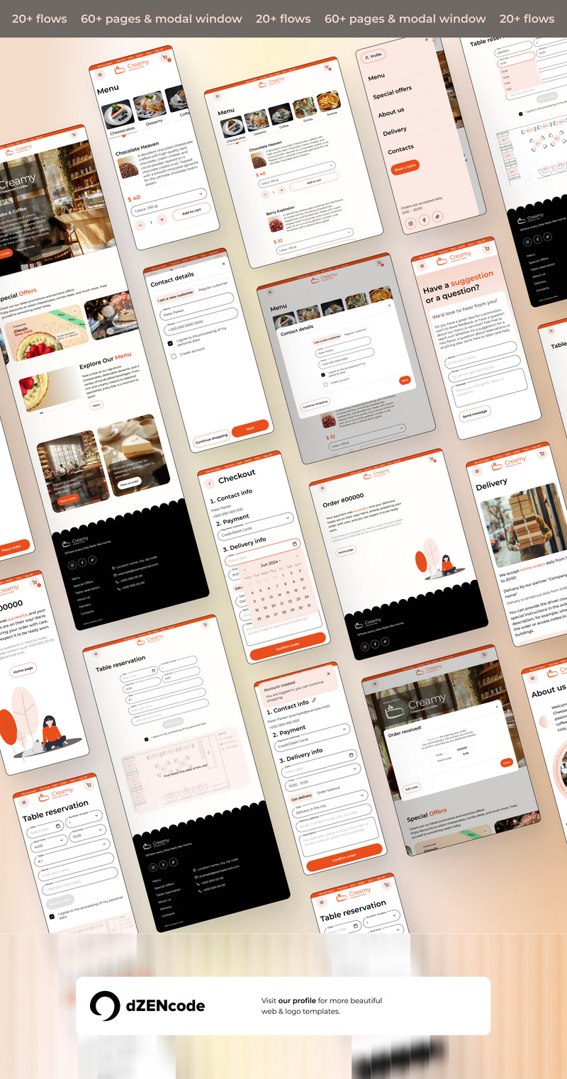 Creamy Cheesecake
& Coffee Website Template - Features Image 5