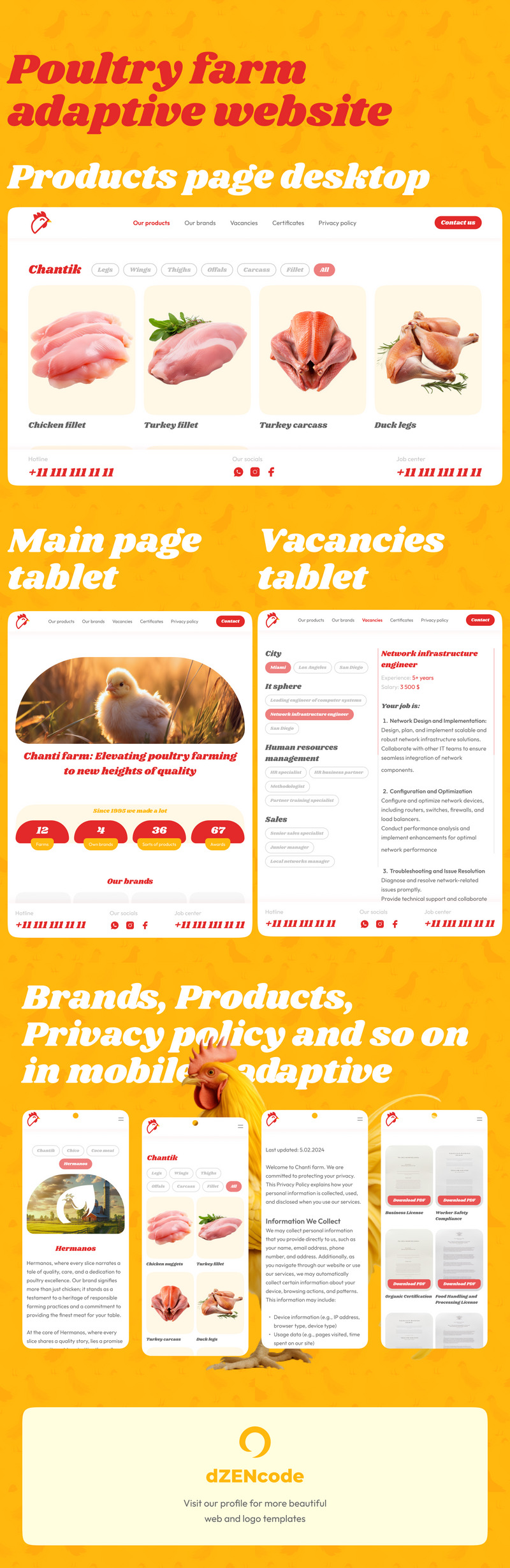 Chanti farm – Webbplats för fjäderfäfarm - Features Image 1