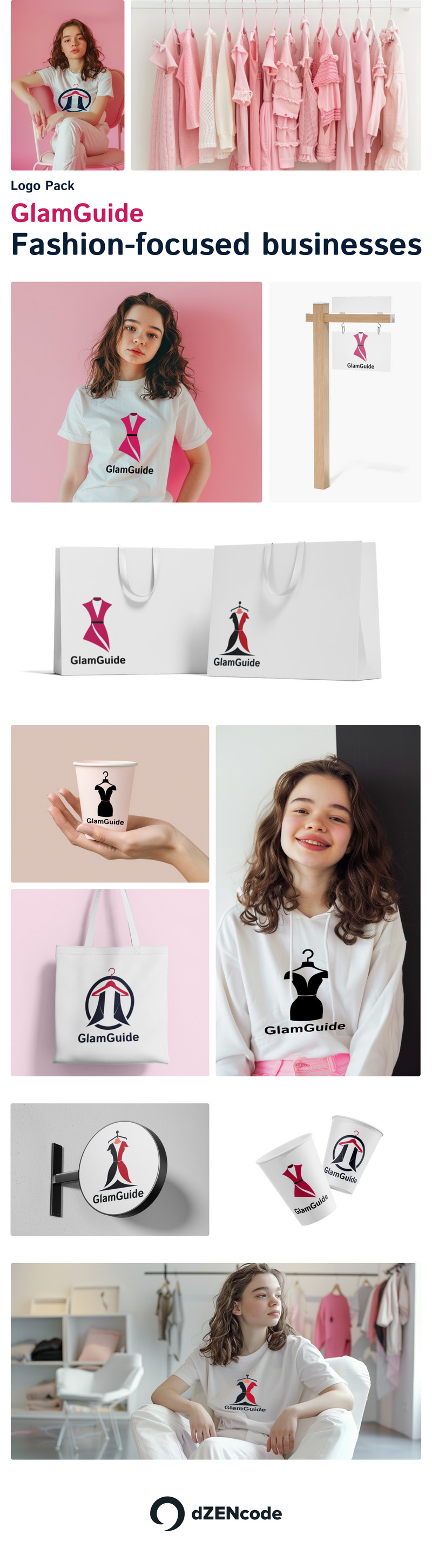 GlamGuide — Minimalist Dolap Yönetim Ajansı Logo Paketi - Features Image 1