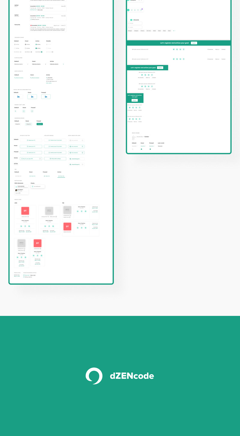 GoWwworks – UX/UI-Vorlage für das Webprodukt zur Jobsuche - Eigenschaften Bild 6
