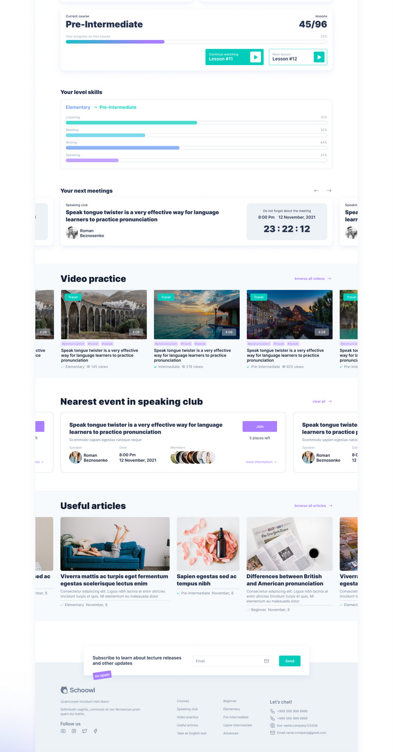 Schoowl - Plantilla de interfaz de usuario del sitio web de cursos de aprendizaje electrónico - Características Imagen 4