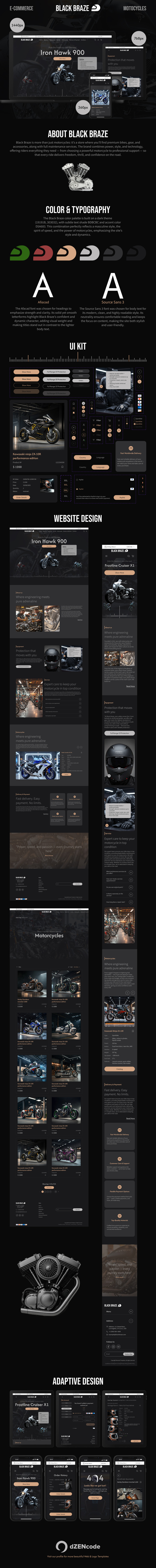 Black Braze – Электронная коммерция мотоциклов - Features Image 1