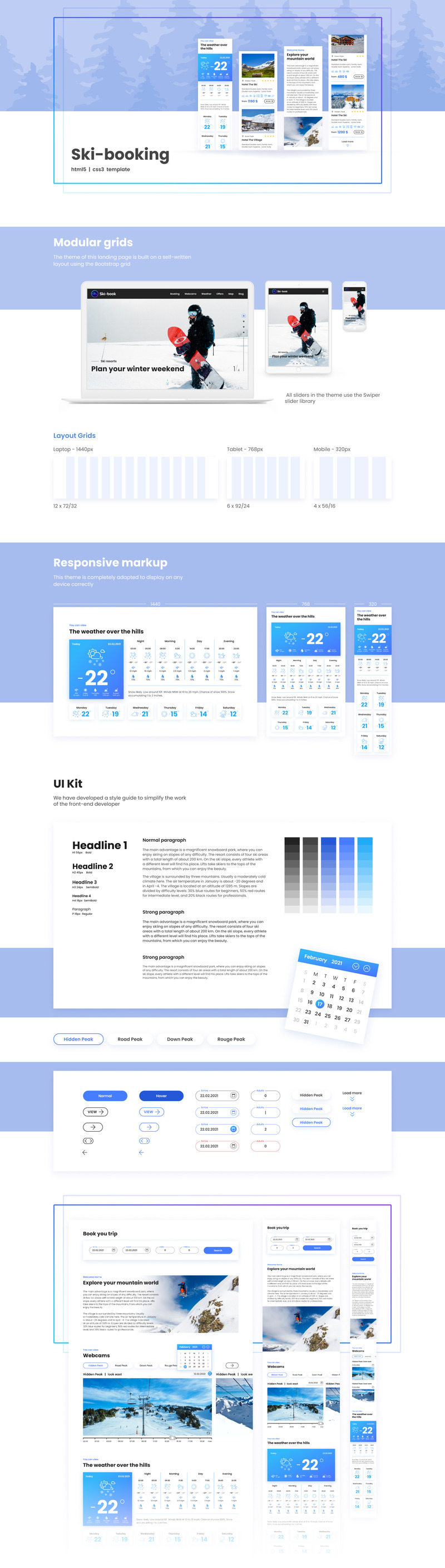 Ski-book — Ski Booking Minimal Landing Page HTML5 Website Template - Features Image 1