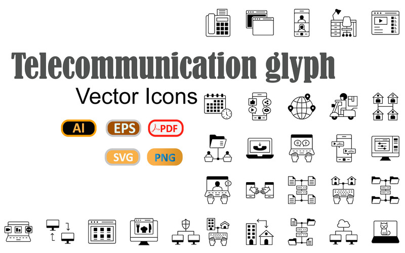 Telecommunication Vector Icon Iconset - TemplateMonster