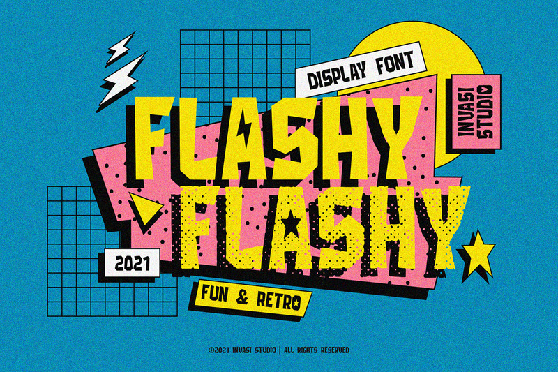 Flashy | Retro & Fun Font - Features Image 1