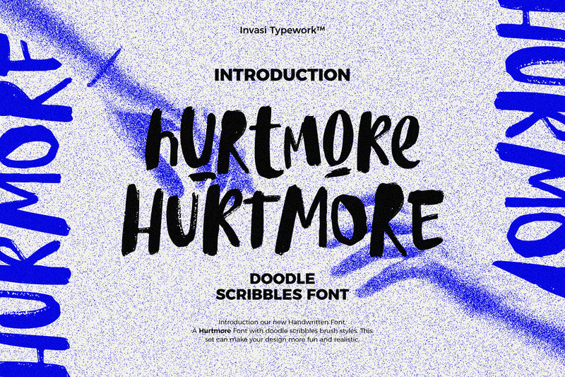 Hurtmore - Scribbles Font - Features Image 1