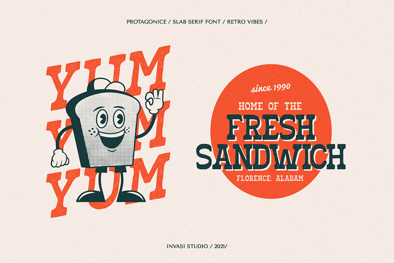 Protagonice - Slab Serif Font - Features Image 7