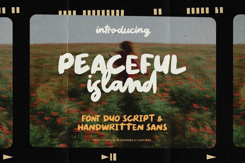 Peaceful Island - Duo di caratteri scritti a mano - Caratteristiche Immagine 1