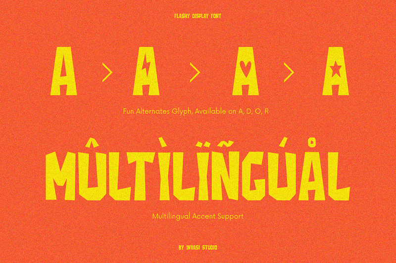 Flashy | Retro & Fun Font - Features Image 8