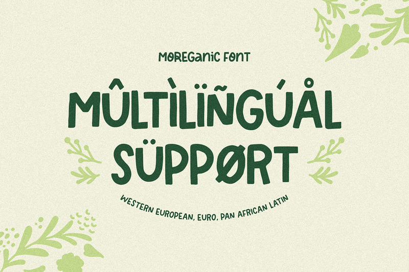 Moreganic - organiskt lekfullt teckensnitt - Features Image 10