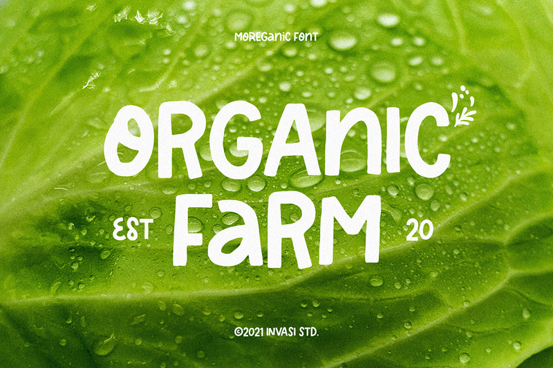 Moreganic - organiskt lekfullt teckensnitt - Features Image 4