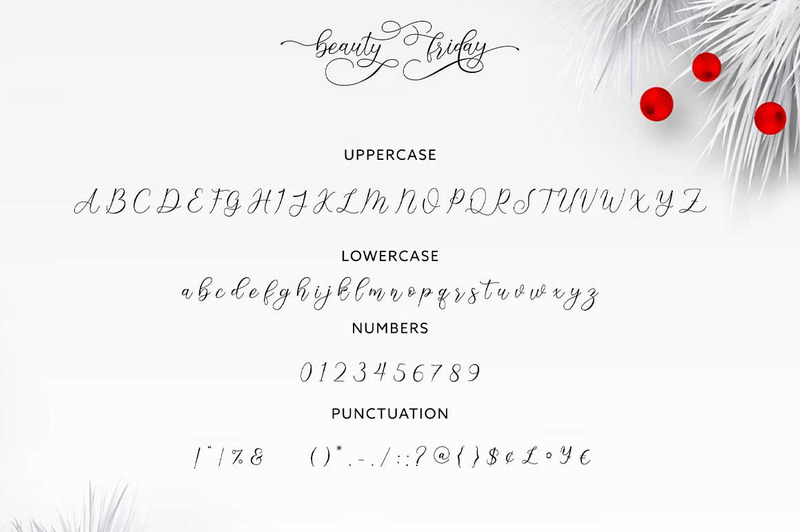Beauty Friday Modern Script Czcionki - Obraz funkcji 7
