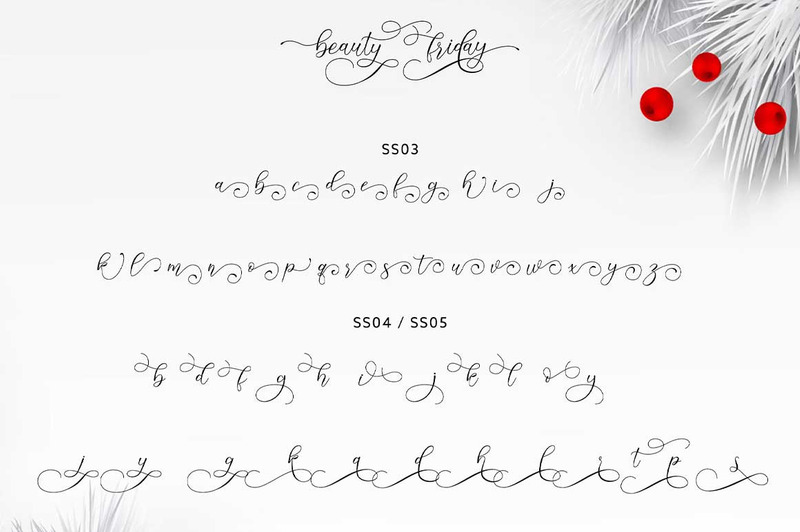 Beauty Friday Modern Script Czcionki - Obraz funkcji 9