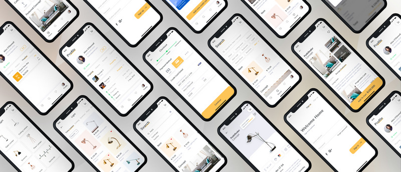 Furnite - UI KIT voor mobiele e-commerce-app voor meubels - Features Image 1