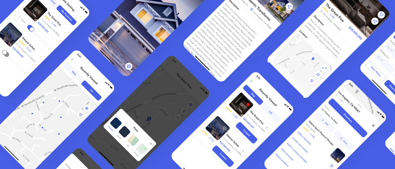 FiHome - комплект пользовательского интерфейса мобильного приложения для недвижимости - Features Image 1