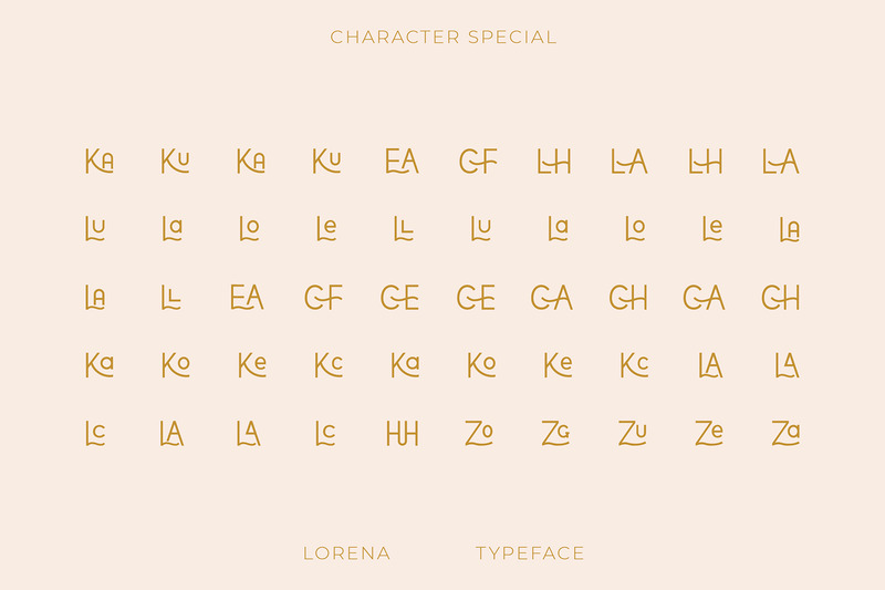 Caratteri tipografici Lorena moderni ed eleganti - Caratteristiche Immagine 1