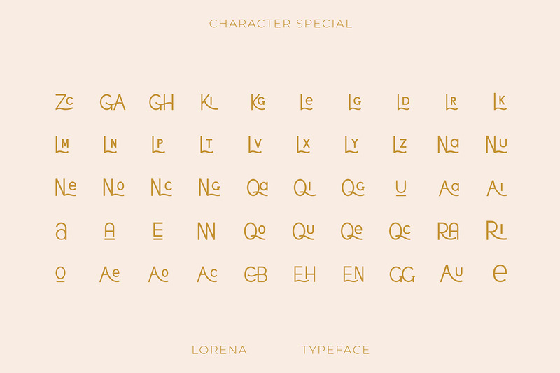 Caratteri tipografici Lorena moderni ed eleganti - Caratteristiche Immagine 2