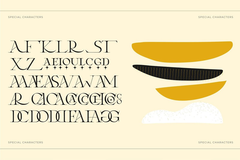 Laxura - Carattere tipografico maestoso - Caratteristiche Immagine 3