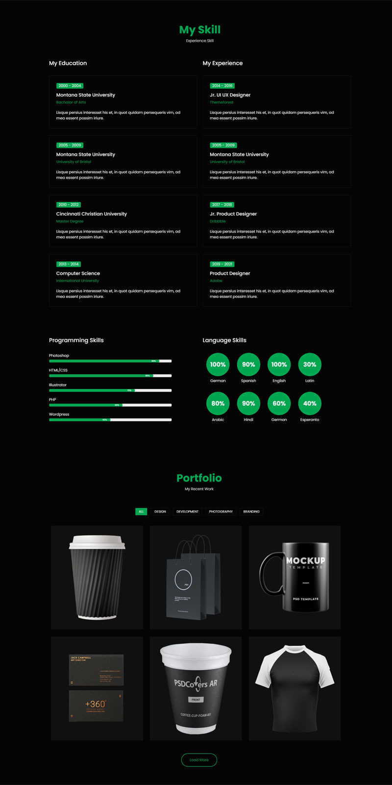 Orange - Bootstrap 5 Personal Portfolio & Resume HTML5 Template. - Features Image 2