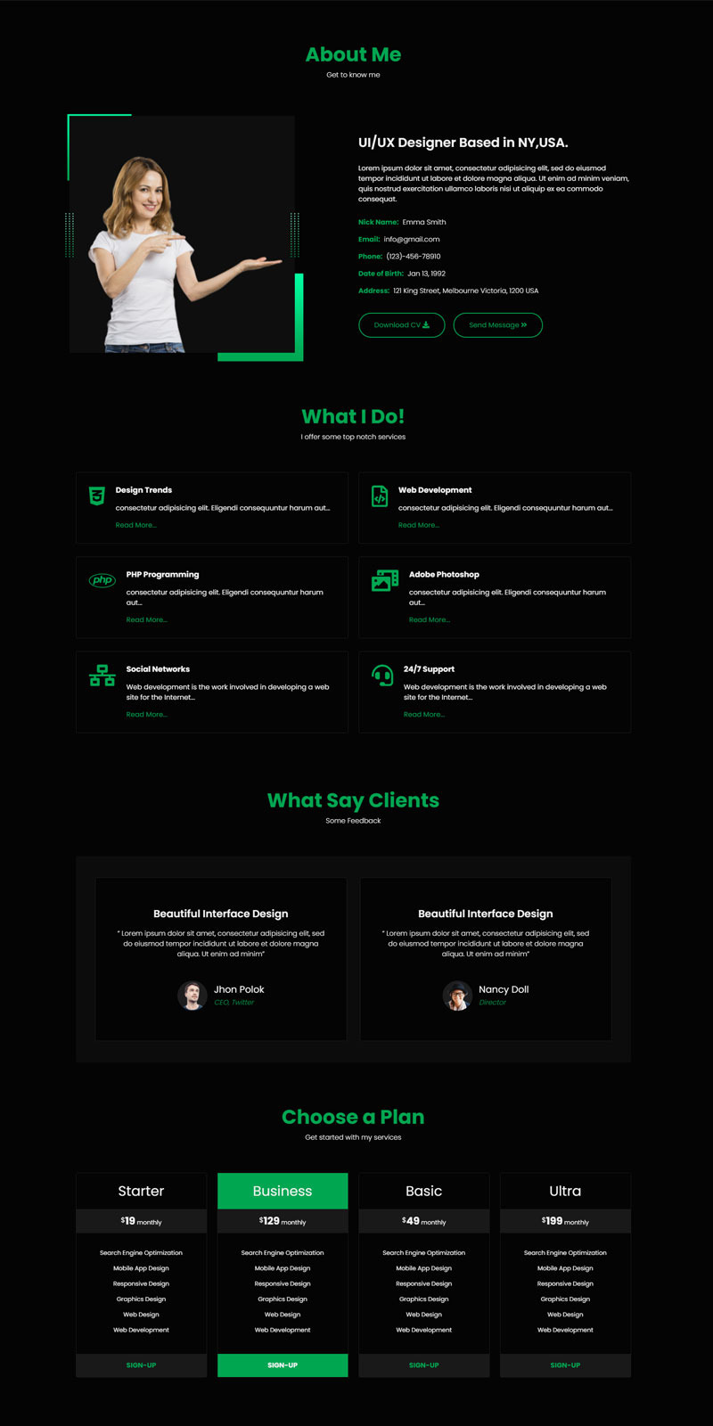 Orange - Bootstrap 5 Personal Portfolio & Resume HTML5 Template. - Features Image 1