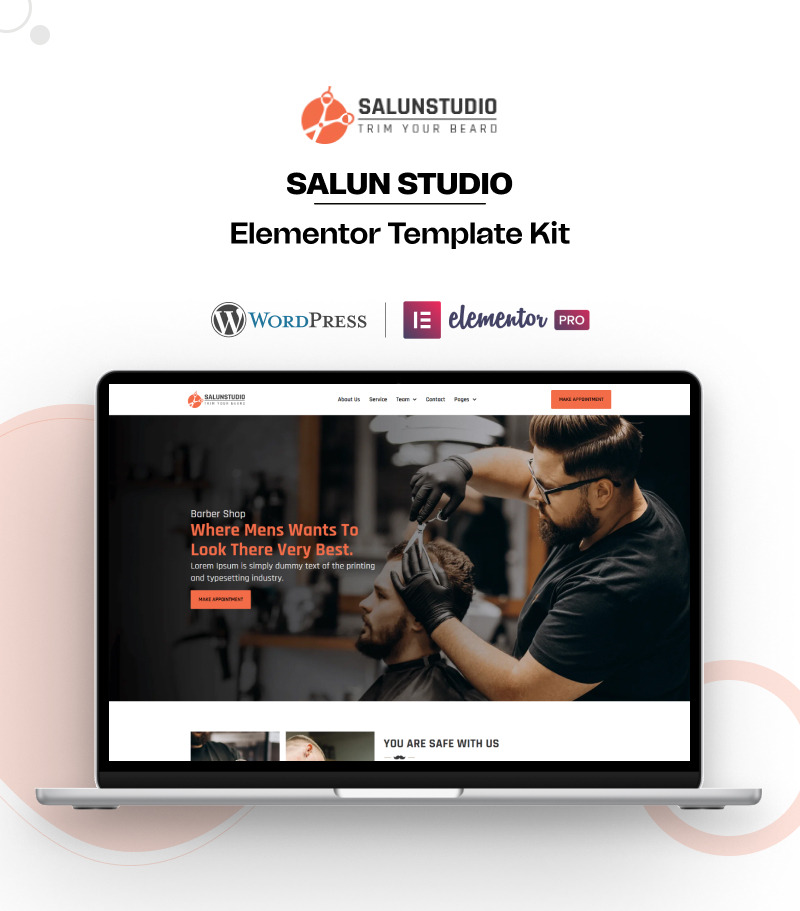 Salun Studio – Friseur Beauty WordPress Elementor Kit - Eigenschaften Bild 1
