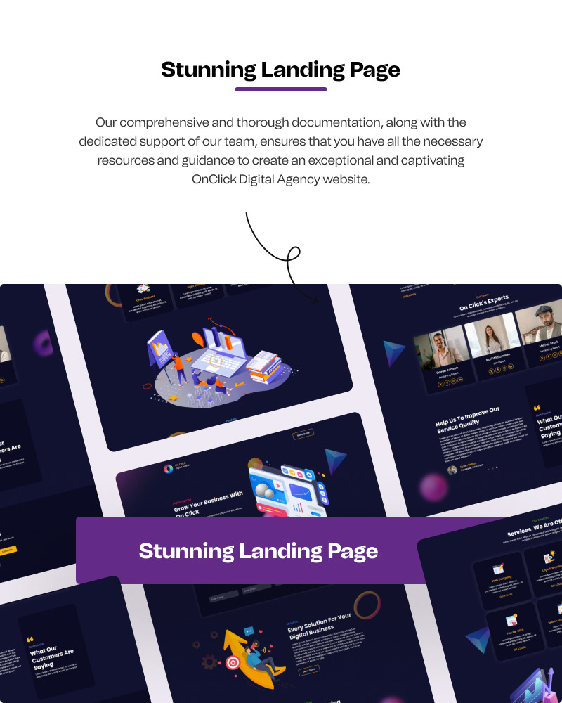 OnClick Digital Agency – Gebruiksklare WordPress Elementor-sjabloon - Features Image 2