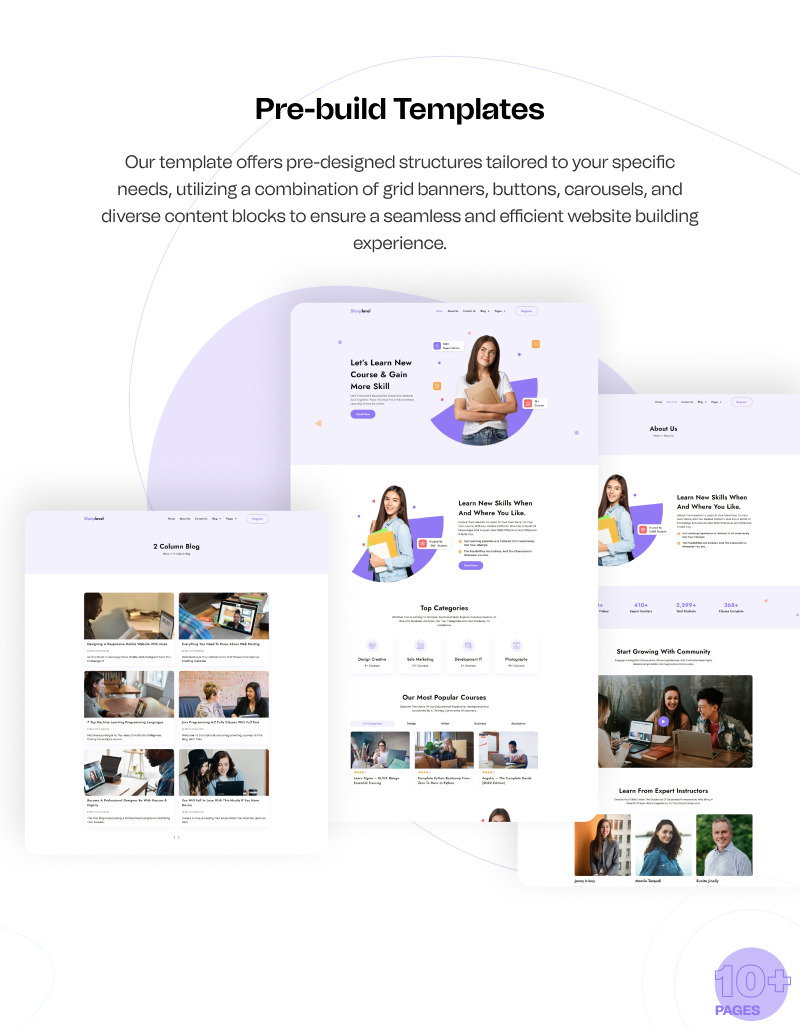 Sharp Level – Elementor-Website-Kit für Bildungseinrichtungen, Online-Lern- und Coaching-Institute - Eigenschaften Bild 6